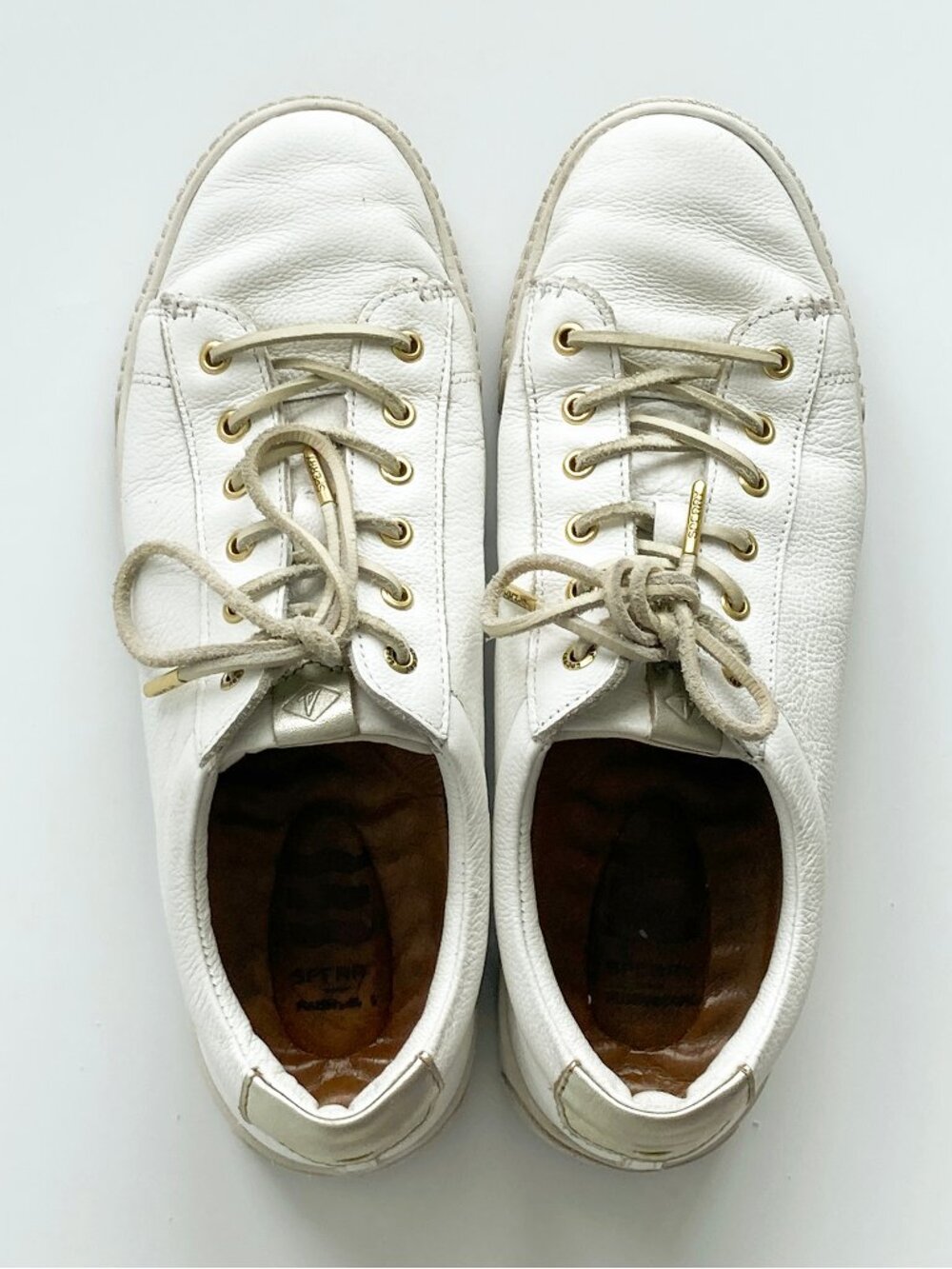 Sperry Top Sider Leather Sneakers with Suede Laces - Picture 5 of 13